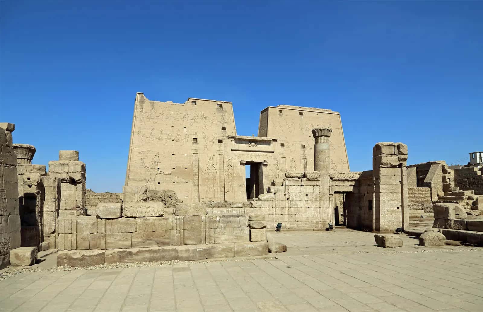The monumental entrance of Edfu Temple