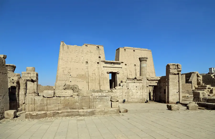 The monumental entrance of Edfu Temple
