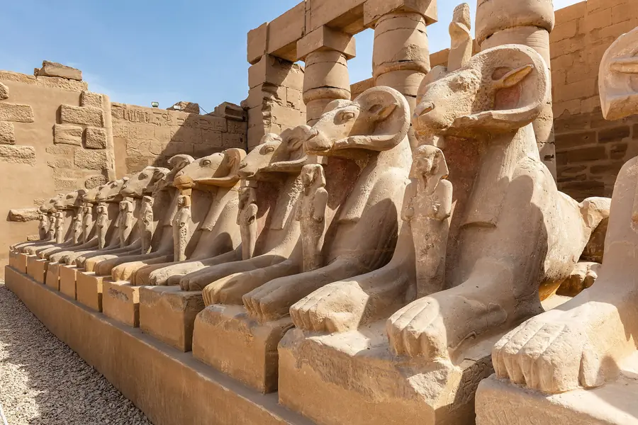 Ancient columns at Karnak Temple